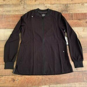 Beyond scrubs black nurse medical top bliss jacket - XS